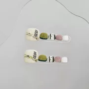 Wujasmine Press on nails-Pure handmade original wearable nails, green toenail patches, fair-skinned and fairy-like toenail art in summer, new style