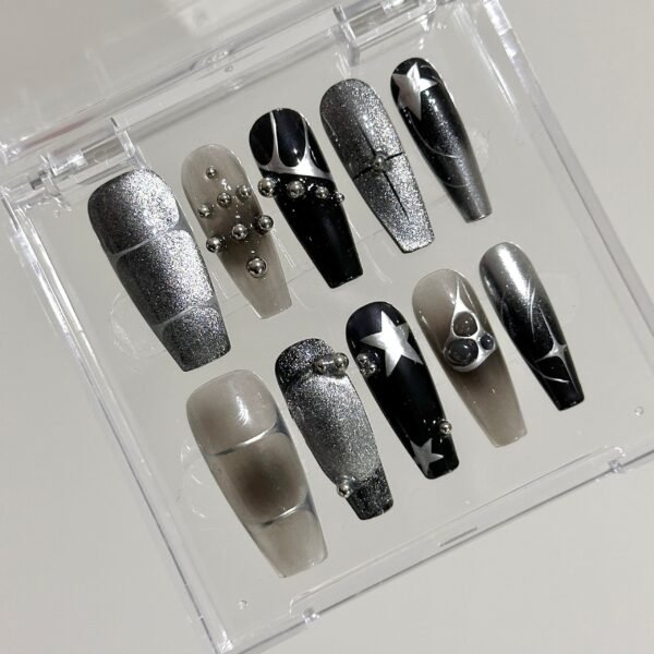 Wujasmine Press on nails 328Starry Night Nail Set