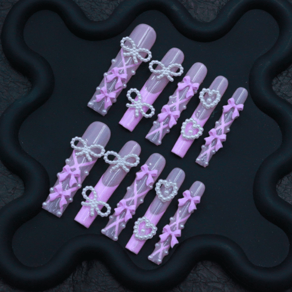 Wujasmine Press on nails-christmas press on nails